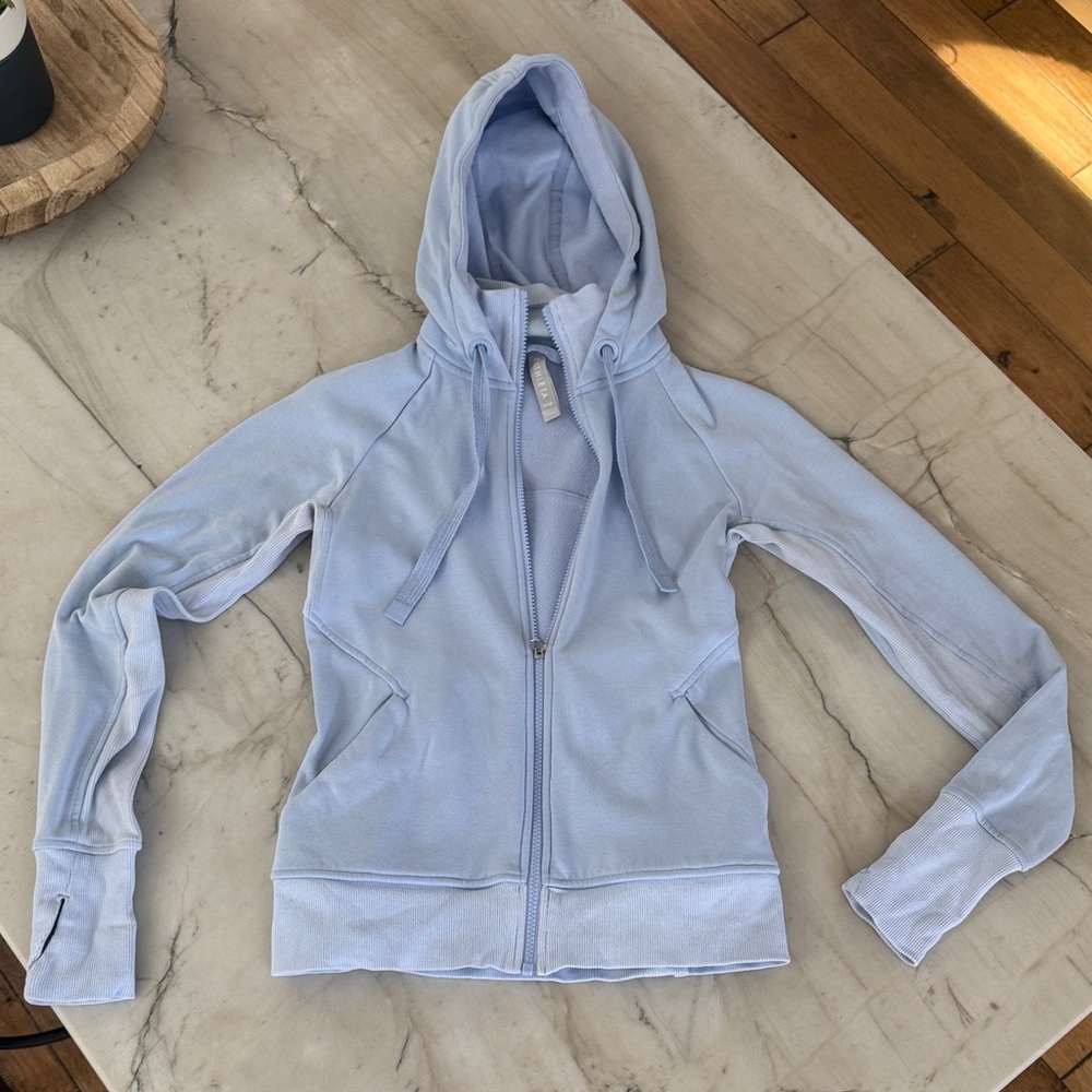 Athleta Light Blue Hoodie Jacket Sz XXS